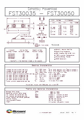 FST30035A Datasheet PDF Microsemi Corporation