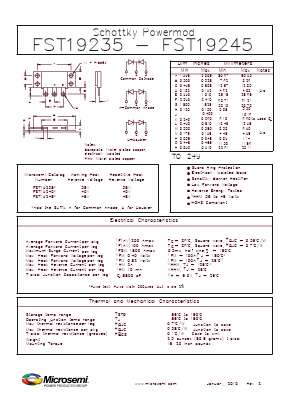 FST19245D Datasheet PDF Microsemi Corporation