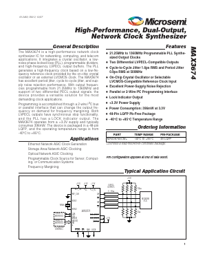 MAX3674 Datasheet PDF Microsemi Corporation