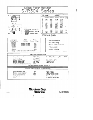 R30410 Datasheet PDF Microsemi Corporation