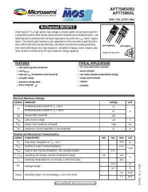 APT75M50L Datasheet PDF Microsemi Corporation