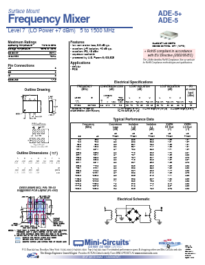ADE-5 Datasheet PDF Minicircuits