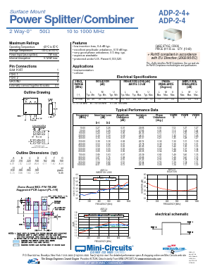 ADP-2-4+ Datasheet PDF Minicircuits