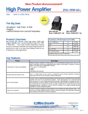 ZHL-16W-43 Datasheet PDF Minicircuits