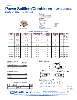 ZX10-2-42 Datasheet PDF Minicircuits