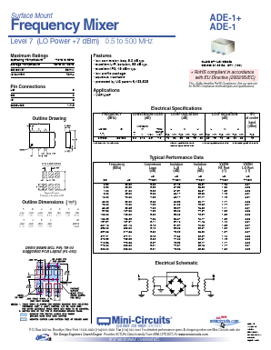 ADE-1+ Datasheet PDF Minicircuits