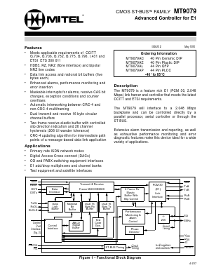 MT9079AE Datasheet PDF Mitel Networks