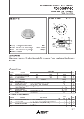 FD1000FV-90 Datasheet PDF MITSUBISHI ELECTRIC 