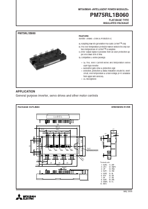 PM75RL1B060 Datasheet PDF MITSUBISHI ELECTRIC 