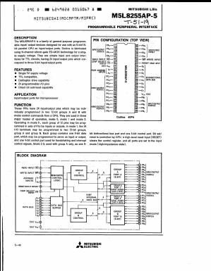 M5L8255AP-5 Datasheet PDF MITSUBISHI ELECTRIC 