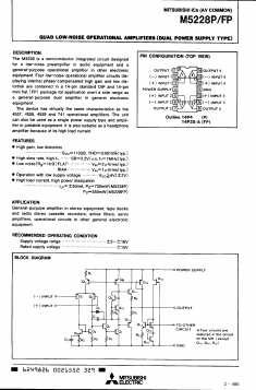 M5228FP Datasheet PDF MITSUBISHI ELECTRIC 