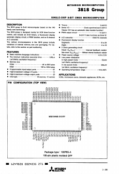 M38180M2-FS Datasheet PDF MITSUBISHI ELECTRIC 