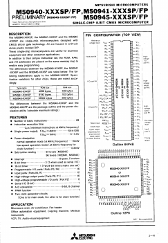 M50945-XXXFP Datasheet PDF MITSUBISHI ELECTRIC 
