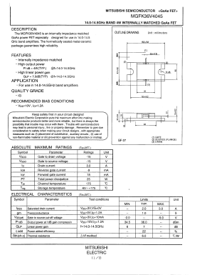 MGFK36V4045 Datasheet PDF MITSUBISHI ELECTRIC 