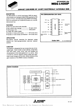 M5G1400P Datasheet PDF MITSUBISHI ELECTRIC 