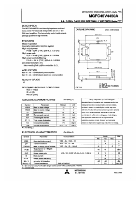 MGFC45V4450A Datasheet PDF MITSUBISHI ELECTRIC 