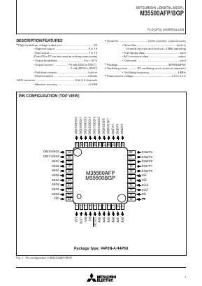 M35500BGP Datasheet PDF MITSUBISHI ELECTRIC 
