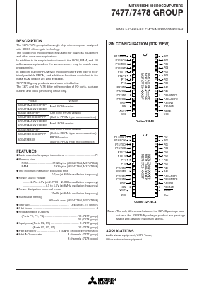 M37477E8 Datasheet PDF MITSUBISHI ELECTRIC 