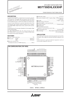 M37735EHL Datasheet PDF MITSUBISHI ELECTRIC 