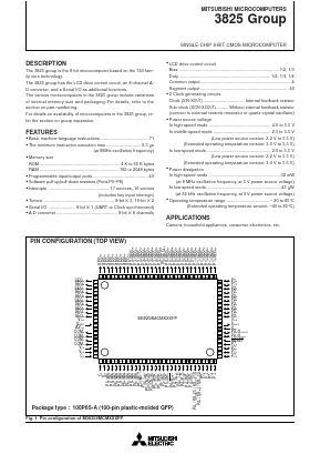 M38252EADXXXGP Datasheet PDF MITSUBISHI ELECTRIC 