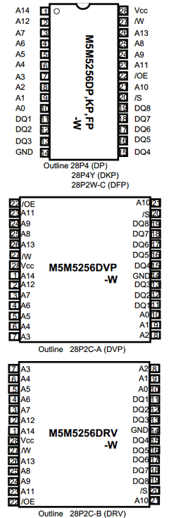 M5M5256KP-45LL Datasheet PDF MITSUBISHI ELECTRIC 