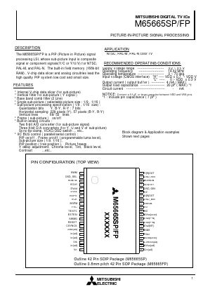 M65665 Datasheet PDF MITSUBISHI ELECTRIC 