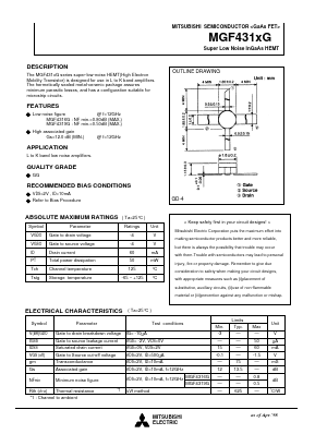 MGF4316G Datasheet PDF MITSUBISHI ELECTRIC 