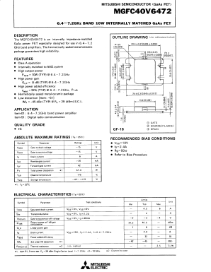 MGFC40V6472 Datasheet PDF MITSUBISHI ELECTRIC 