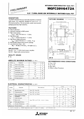 MGFC39V6472A Datasheet PDF MITSUBISHI ELECTRIC 
