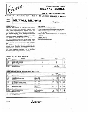 ML7XX2 Datasheet PDF MITSUBISHI ELECTRIC 