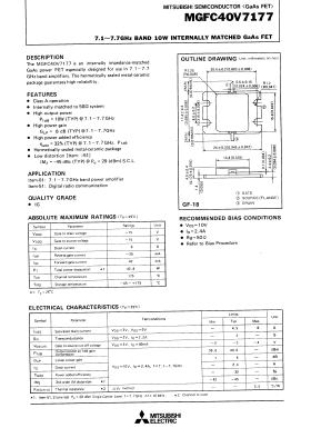 MGFC40V7177 Datasheet PDF MITSUBISHI ELECTRIC 