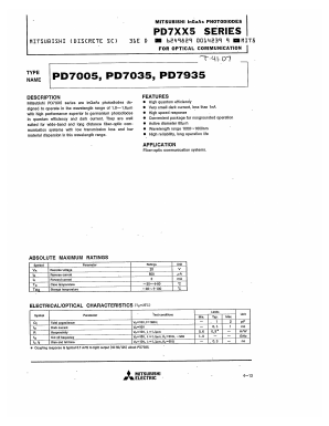 PD7005 Datasheet PDF MITSUBISHI ELECTRIC 