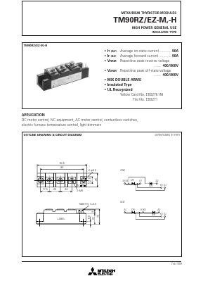 TM90EZ-M Datasheet PDF MITSUBISHI ELECTRIC 