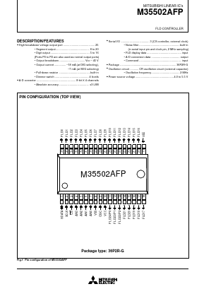 M35502AFP Datasheet PDF MITSUBISHI ELECTRIC 