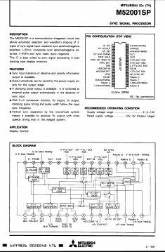 M52001SP Datasheet PDF MITSUBISHI ELECTRIC 