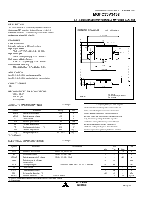 MGFC39V3436A Datasheet PDF MITSUBISHI ELECTRIC 
