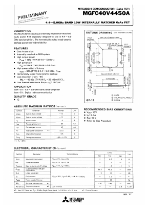MGFC40V4450A Datasheet PDF MITSUBISHI ELECTRIC 