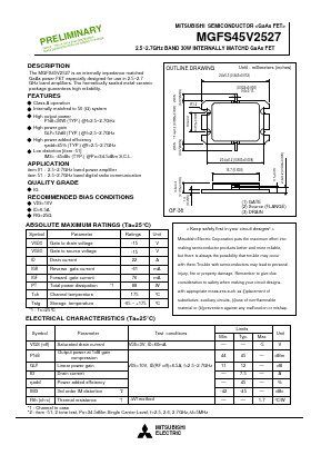MGFS45V2527 Datasheet PDF MITSUBISHI ELECTRIC 