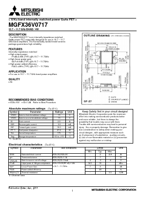 MGFX36V0717 Datasheet PDF MITSUBISHI ELECTRIC 