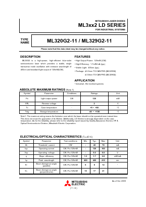 ML329G2 Datasheet PDF MITSUBISHI ELECTRIC 