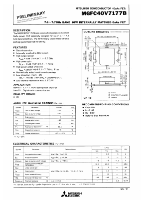 MGFC40V7177B Datasheet PDF MITSUBISHI ELECTRIC 