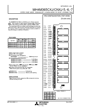 MH4M365CNXJ-5 Datasheet PDF MITSUBISHI ELECTRIC 