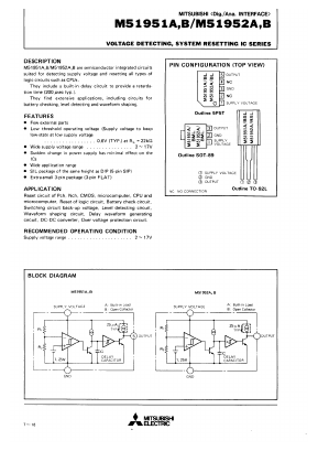M1952B Datasheet PDF MITSUBISHI ELECTRIC 