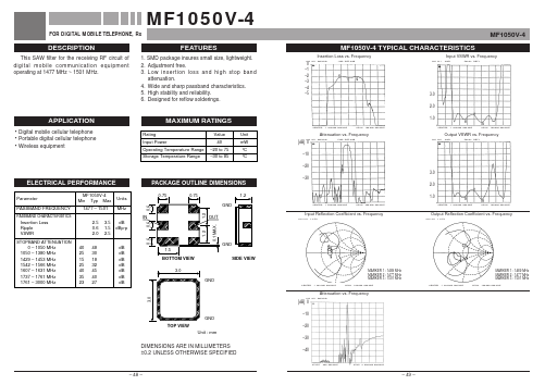 MF1050V-4 Datasheet PDF MITSUBISHI ELECTRIC 