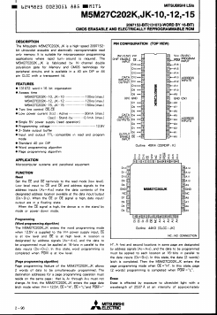 M5M27C202JK-10 Datasheet PDF MITSUBISHI ELECTRIC 