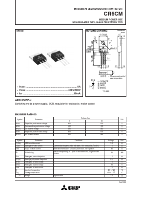 CR6CM-12 Datasheet PDF MITSUBISHI ELECTRIC 