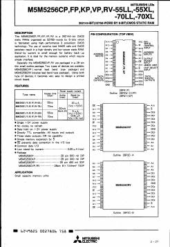 M5M5256CP-70XL Datasheet PDF MITSUBISHI ELECTRIC 