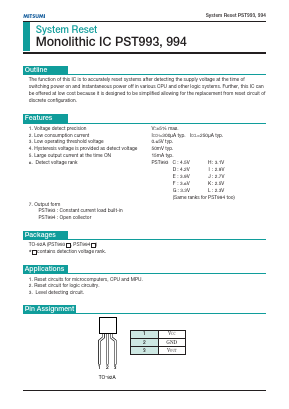 PST994J Datasheet PDF Mitsumi