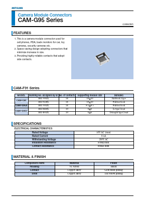 CAM-G95A Datasheet PDF Mitsumi