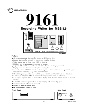 MSM9161 Datasheet PDF Mosel Vitelic Corporation 